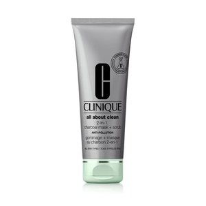 CLINIQUE All About Clean 2-in-1 Charcoal Mask + Scrub 3.4oz Full Size Tube